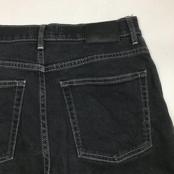 EVERLANE Gray/Black Wash The Cheeky Jean 5 Pocket Logo Hardware Jeans - Picture 9 of 10
